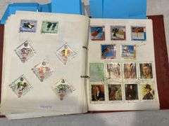 Hardcover Stamp Album inc Mix of World Stamps