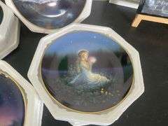 6x Franklin Mint Crystal Power Plates