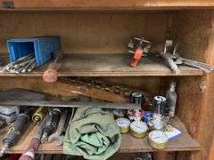Timber Cabinet including Power Tools, Handheld Tooling & Workshop Contents