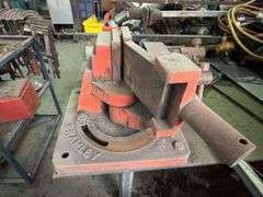 Steel Workshop Bench with Vice inc Assorted Tooling & Off cuts
