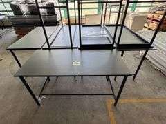 8x Black Students Desk 1350mm x 600mm