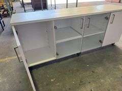 Four Door White Storage Cabinet