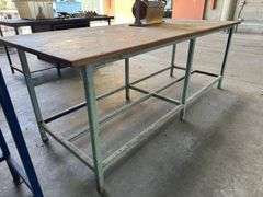 Timber Top Workshop Bench inc Paper Roll Cutter - 2385mm x 900mm