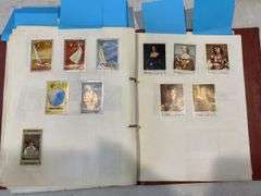 Hardcover Stamp Album inc Mix of World Stamps