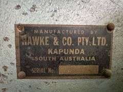 Hawke & Co 30 Ton Hydraulic Press