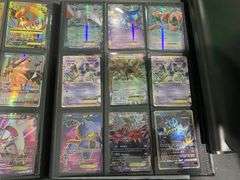 3x Black Folders inc Demon Slayer Cards, Pokémon Cards etc