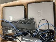 Pallet Computer Gear, Suitcase, Bellini Microwave and Auto Feeder