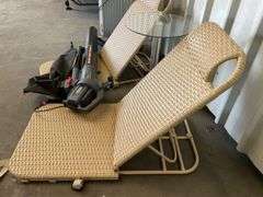 Adjustable Beach Chairs, Ozito Electric Blower, Oil Heater and Glass Table