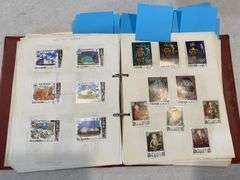 Hardcover Stamp Album inc Mix of World Stamps