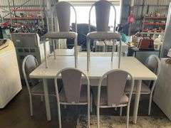 Laminate Dining Table and 6x Chairs