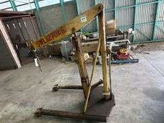 Yellow Abbey Floor Crane on Wheels
