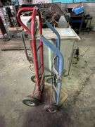 Steel Stand inc Workshop Contents and 2x Handheld Trolleys