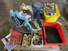 Pallet Assorted Sundries inc Niagara Heat Pad & Massager, Tapes, Stool etc