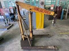 Yellow Abbey Floor Crane on Wheels