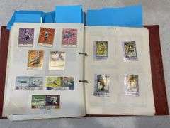 Hardcover Stamp Album inc Mix of World Stamps