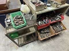 2x Cabinets inc Workshop Fittings, Handheld Tooling and Assorted Connections