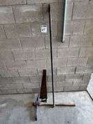 Handheld Saw, Pick Axe and Crowbar