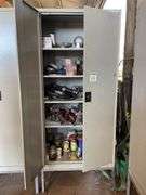 Steel Cabinet on Stand inc Contents