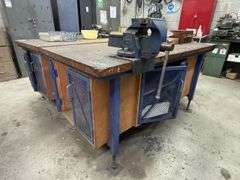Timber Workshop Bench inc Vice inc Box of Parts - 1700x900m