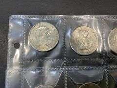 Sleeve of 24x Washington & Susan B Anthony Quarters