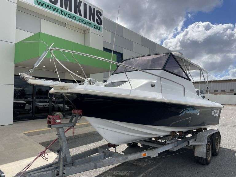 Savage Off Shore Fibreglass Boat c/w 150 Yamaha Motor and Trailer