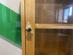 Timber Glass Display Wall Cabinet