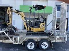 Caterpillar 301.7DCR Mini Excavator, Attachments & Trailer