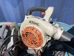 Garden Barrow inc Stihl Blower, Dropsaw and Drill