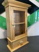 Timber Glass Display Wall Cabinet