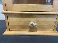 Timber Glass Display Wall Cabinet