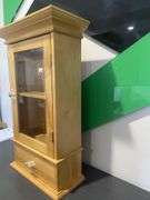 Timber Glass Display Wall Cabinet