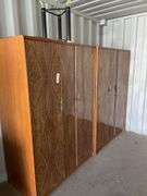 2x Wardrobe Units and Glass Top Table
