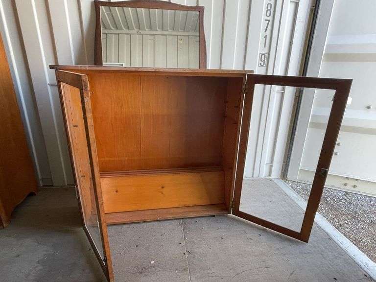 Cabinet and Mirror