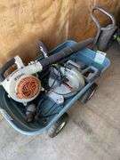 Garden Barrow inc Stihl Blower, Dropsaw and Drill