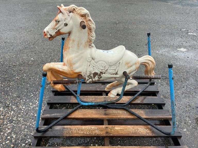 Antique Plastic Spring Rocking Horse - TVAA Pty Ltd T/A Tomkins Valuers ...