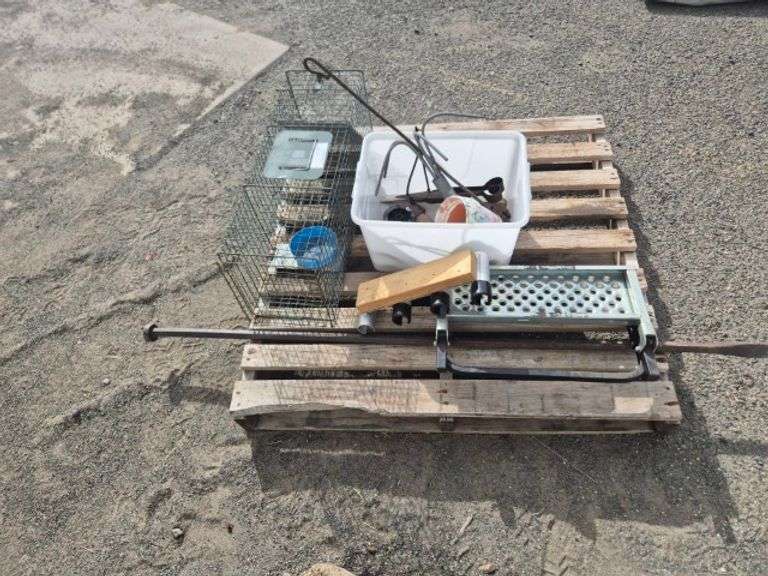 Pallet Of Assorted Items. Car Step, Crowbar, Cage - TVAA Pty Ltd T/A ...