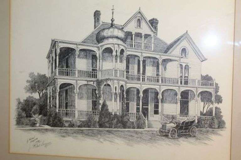 Beautiful original pen and ink drawing by Texas artist J. Michael ...
