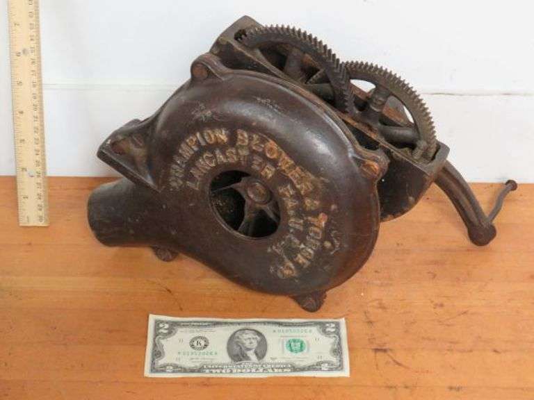 Vintage Champion Blower and Co. Blower as shown Texas Online