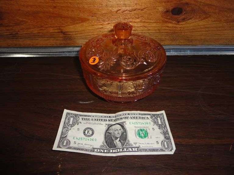 ANTHROPOLOGIE FOOTED PEACH CANDY DISH WITH LID BEAUTIFUL Texas Online