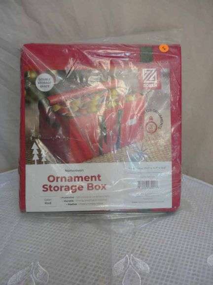 NON WOVEN ORNAMENT STORAGE BOX HOLD 128 ORNAMENTS