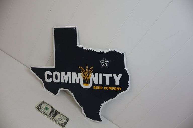 Community Beer Company Metal Texas Sign! (3A)