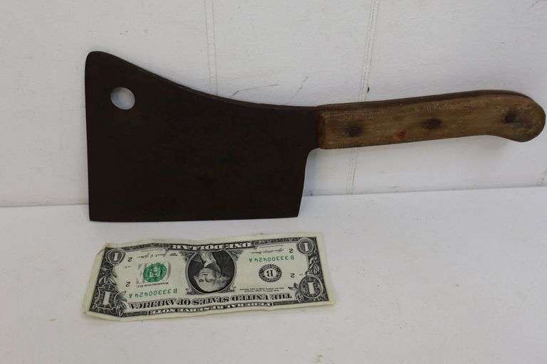 $ Rarw Vintage Foster Bros 12" Meat Cleaver! (3B)