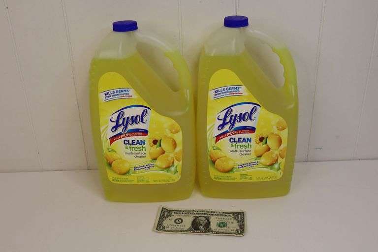 NEW Lot of TWO 1-Gallon Jugs of Lysol Multi-Surface Cleaner! (2C)