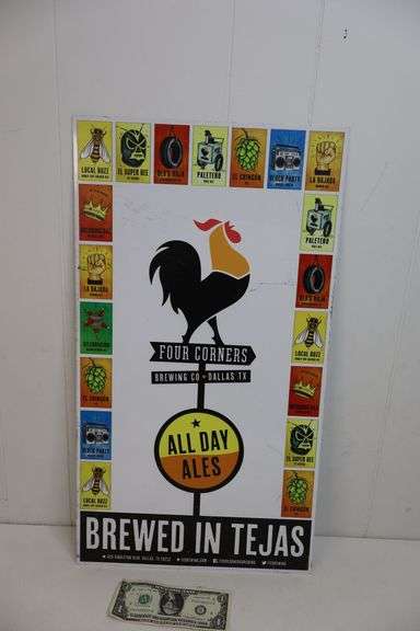 Large Four Corners Brewing Company Metal Sign! (3A)