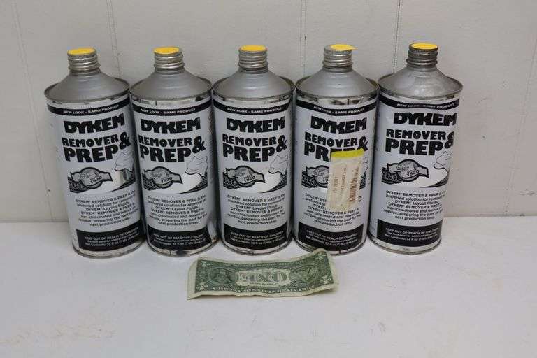 NEW Lot of FIVE 32oz Cans of Dykem Remover & Prep! (9B)