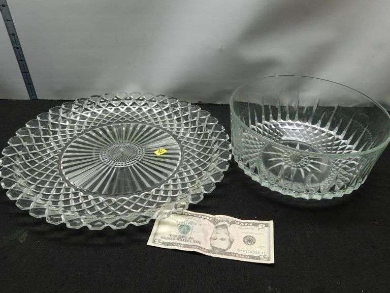 Crystal Bowl and Platter