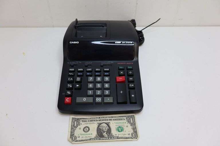 Casio DR-210TM Heavy Duty Printing Calcuator! Works great! (2C)