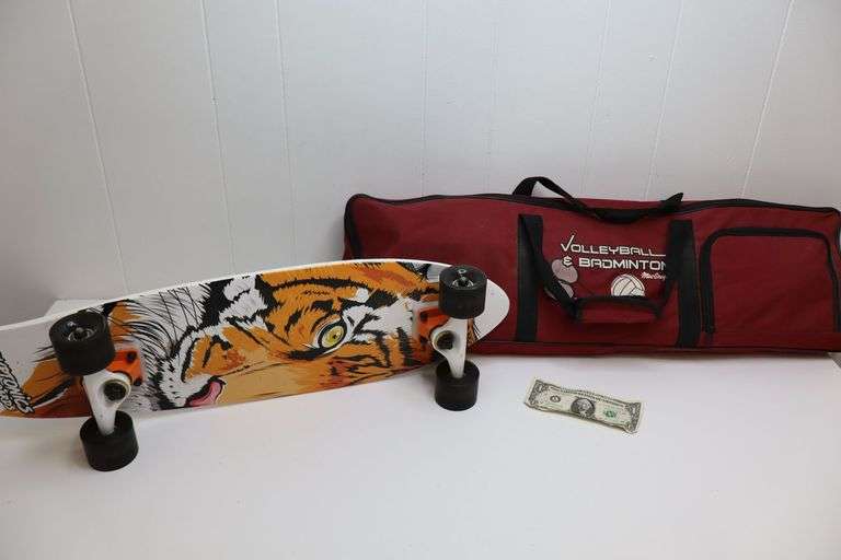 Nice Kryptonics Skateboard AND Volleyball/Badminton Set! (1B)