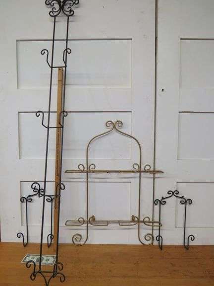 Four Metal Plate Display Racks as shown