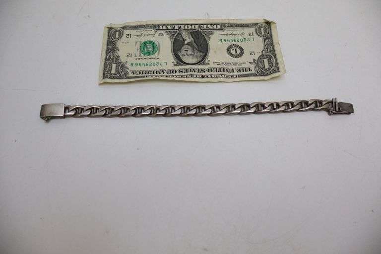 $$ NICE Sterling Silver .925 Chain Bracelet! 58 GRAMS!! (DC)